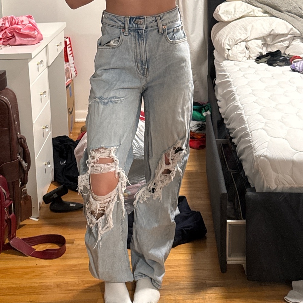 Wild Fable Ripped Light Blue Boyfriend Jeans